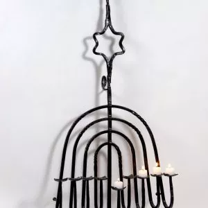 UPSIDE-DOWN HANUKAH MENORAH