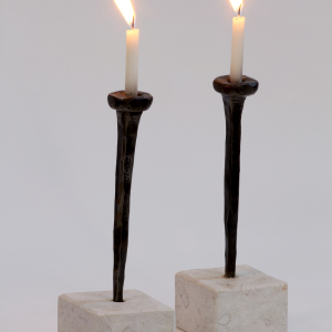 Cubes Candle Holder from Iron & Stone | Artist Chanoch Ben Dov