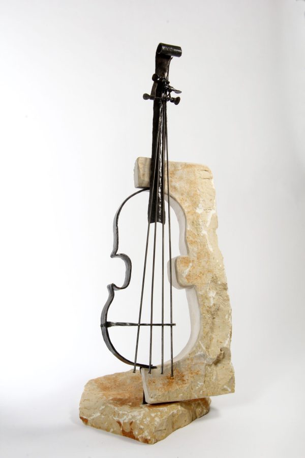 Cello – half stone, half iron | Artist Chanoch Ben Dov