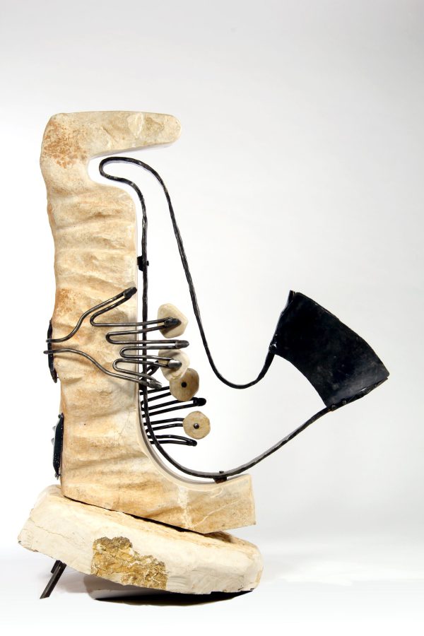Saxophone – stone and contouring | Artist Chanoch Ben Dov